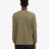 Camiseta orgánica de manga larga oversize - Verde oliva polvoriento