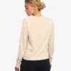 Camiseta orgánica de manga larga para mujer - Blanco marfil