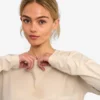 Camiseta orgánica de manga larga para mujer - Blanco marfil