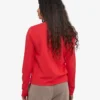Camiseta orgánica de manga larga para mujer - Rojo mandarina
