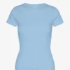 Camiseta orgánica de punto acanalado - Azul mar