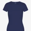 Camiseta orgánica de punto acanalado - Azul marino