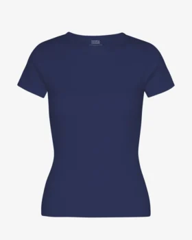 Camiseta orgánica de punto acanalado - Azul marino
