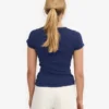 Camiseta orgánica de punto acanalado - Azul marino