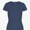 Camiseta orgánica de punto acanalado - Azul petróleo
