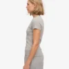 Camiseta orgánica de punto acanalado - Gris jaspeado
