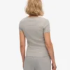 Camiseta orgánica de punto acanalado - Gris jaspeado