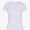 Camiseta orgánica de punto acanalado - Lavanda suave