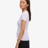 Camiseta orgánica de punto acanalado - Lavanda suave