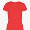 Camiseta orgánica de punto acanalado - Rojo mandarina