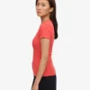 Camiseta orgánica de punto acanalado - Rojo mandarina