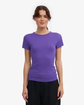Camiseta orgánica de punto acanalado – Ultravioleta