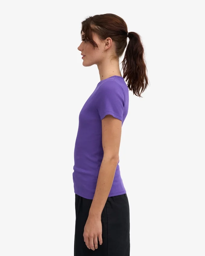 Camiseta orgánica de punto acanalado - Ultravioleta