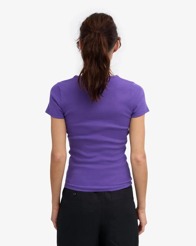 Camiseta orgánica de punto acanalado - Ultravioleta