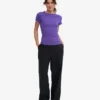 Camiseta orgánica de punto acanalado - Ultravioleta