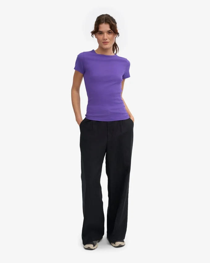 Camiseta orgánica de punto acanalado - Ultravioleta
