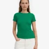 Camiseta orgánica de punto acanalado - Verde Kelly