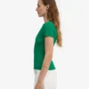 Camiseta orgánica de punto acanalado - Verde Kelly