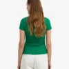Camiseta orgánica de punto acanalado - Verde Kelly