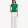 Camiseta orgánica de punto acanalado - Verde Kelly