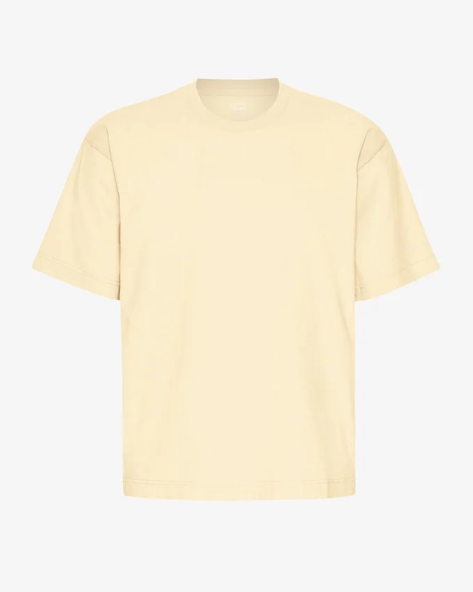Camiseta orgánica de talla grande - Amarillo suave