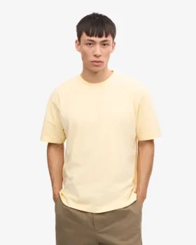 Camiseta orgánica de talla grande – Amarillo suave