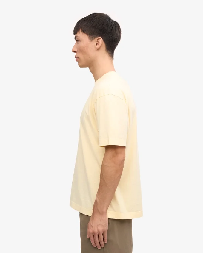 Camiseta orgánica de talla grande - Amarillo suave
