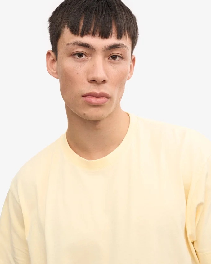 Camiseta orgánica de talla grande - Amarillo suave