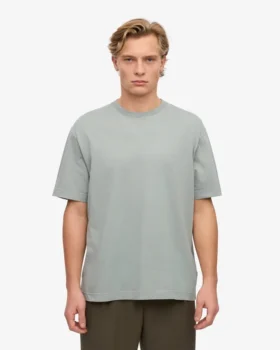 Camiseta orgánica de talla grande – Azul acero