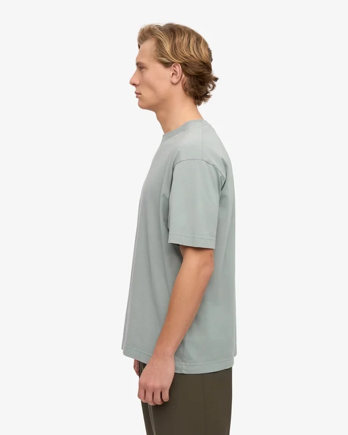 Camiseta orgánica de talla grande - Azul acero