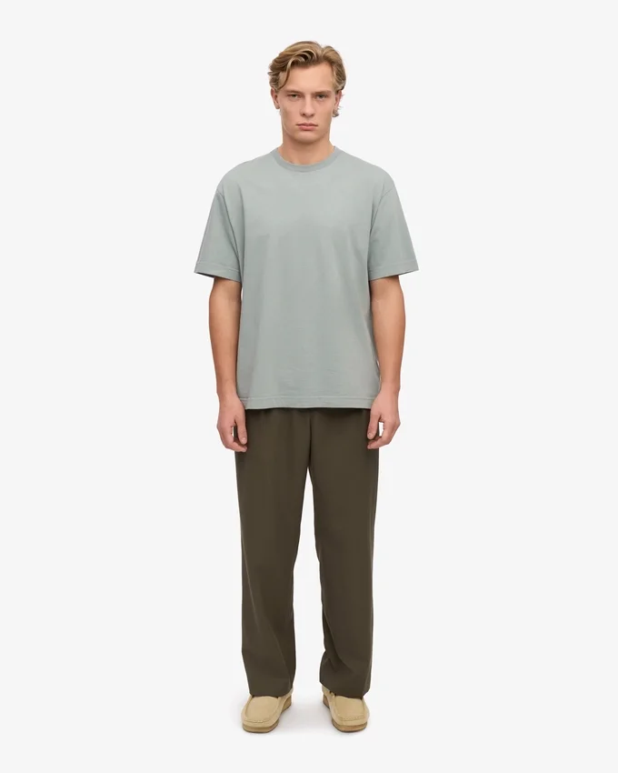 Camiseta orgánica de talla grande - Azul acero