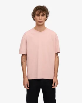 Camiseta orgánica de talle grande – Rosa deslavado