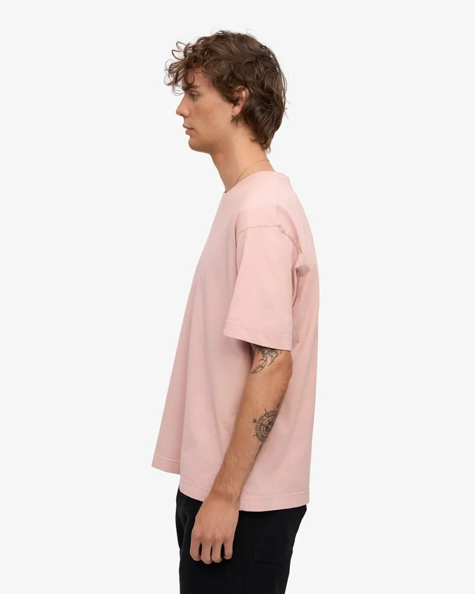 Camiseta orgánica de talle grande - Rosa deslavado