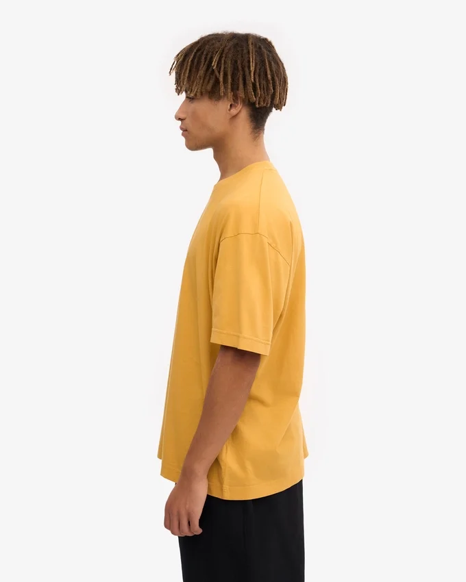Camiseta orgánica oversize - Amarillo quemado