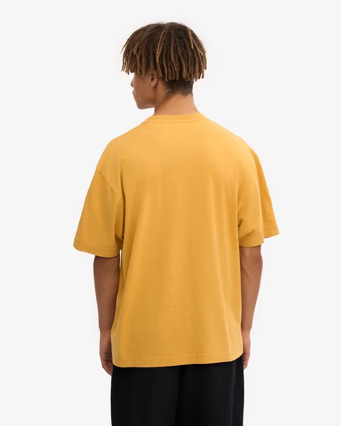 Camiseta orgánica oversize - Amarillo quemado