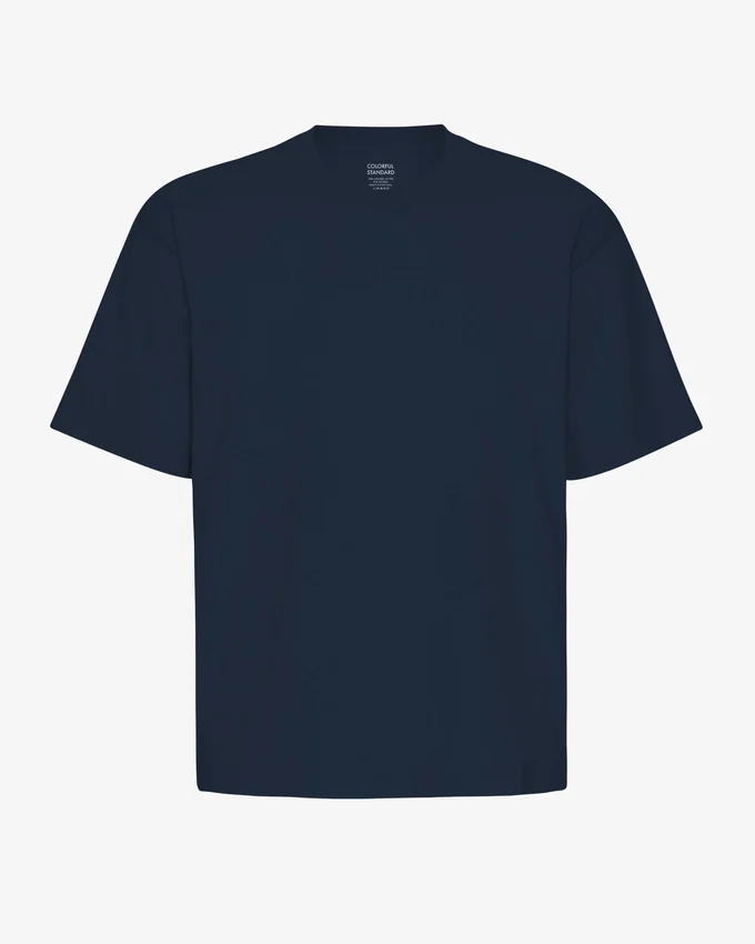Camiseta orgánica oversize - Azul marino