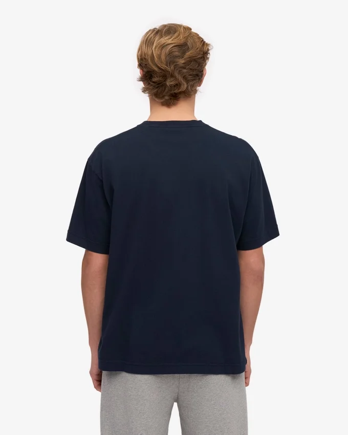 Camiseta orgánica oversize - Azul marino