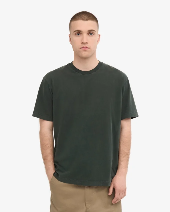 Camiseta orgánica oversize - Bosque de medianoche