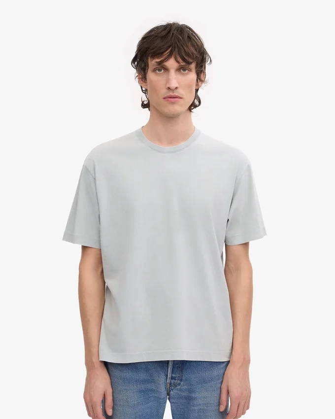 Camiseta orgánica oversize – Gris deslavado