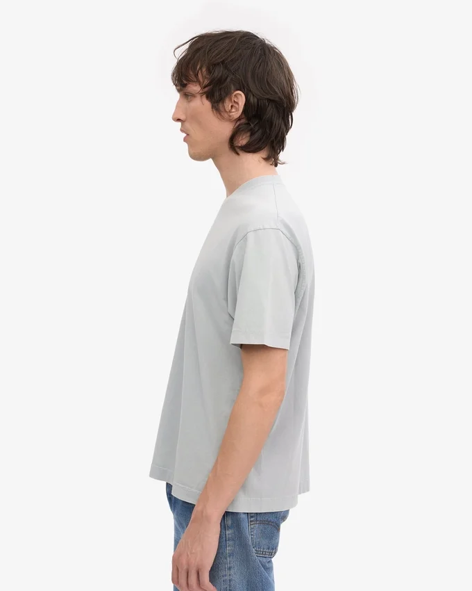 Camiseta orgánica oversize – Gris deslavado