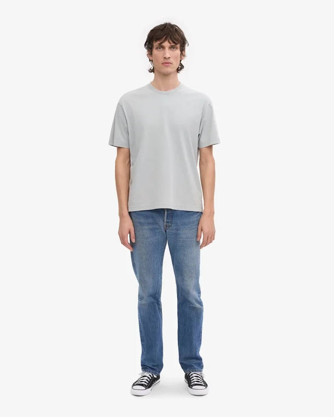 Camiseta orgánica oversize – Gris deslavado