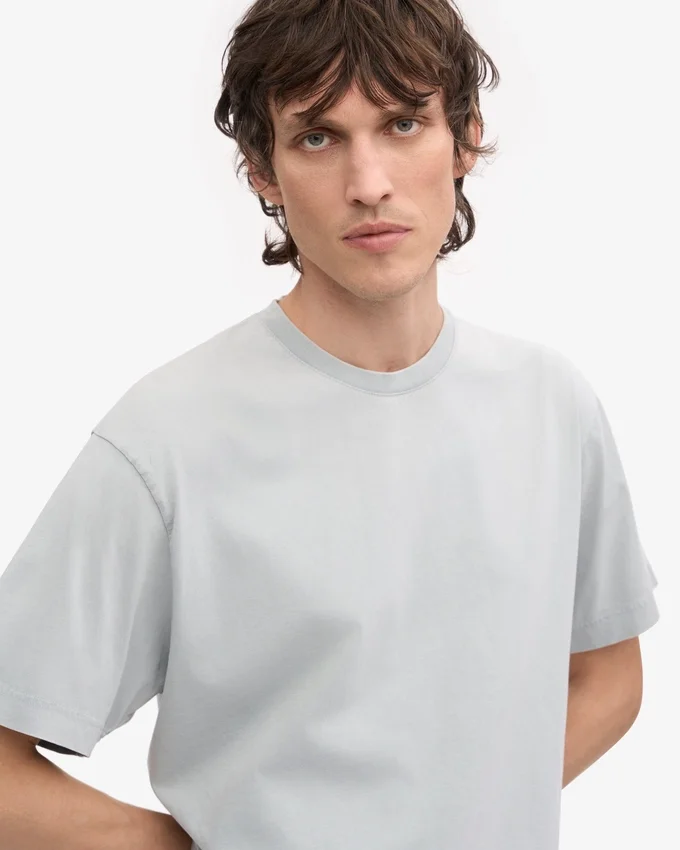 Camiseta orgánica oversize – Gris deslavado