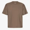 Camiseta orgánica oversize - Marrón cedro