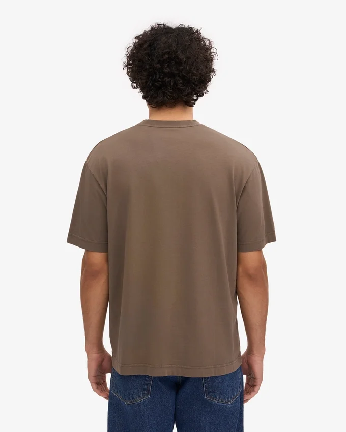 Camiseta orgánica oversize - Marrón cedro
