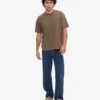 Camiseta orgánica oversize - Marrón cedro
