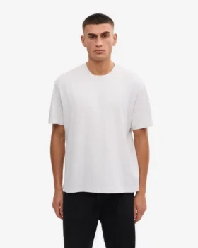 Camiseta orgánica oversize – Mezcla de colores nieve
