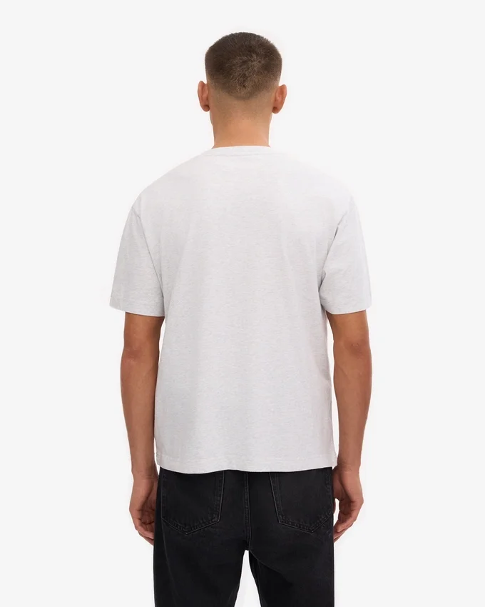 Camiseta orgánica oversize - Mezcla de colores nieve