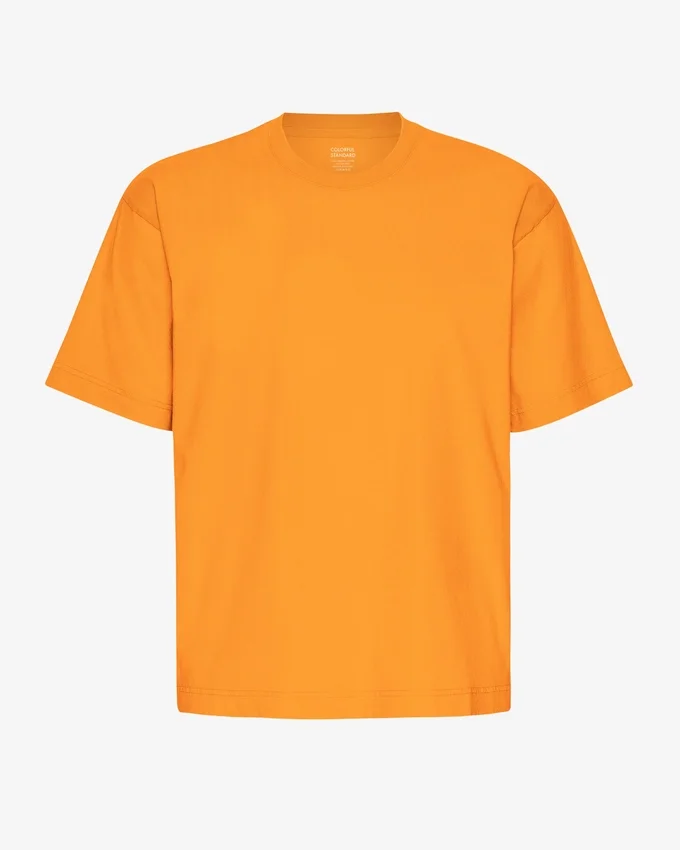 Camiseta orgánica oversize - Naranja soleado