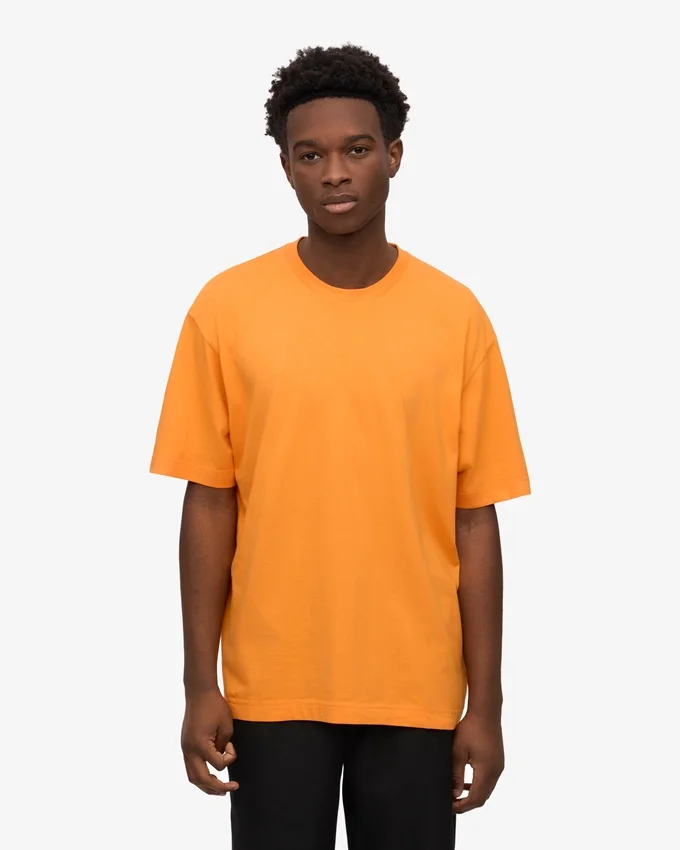 Camiseta orgánica oversize - Naranja soleado