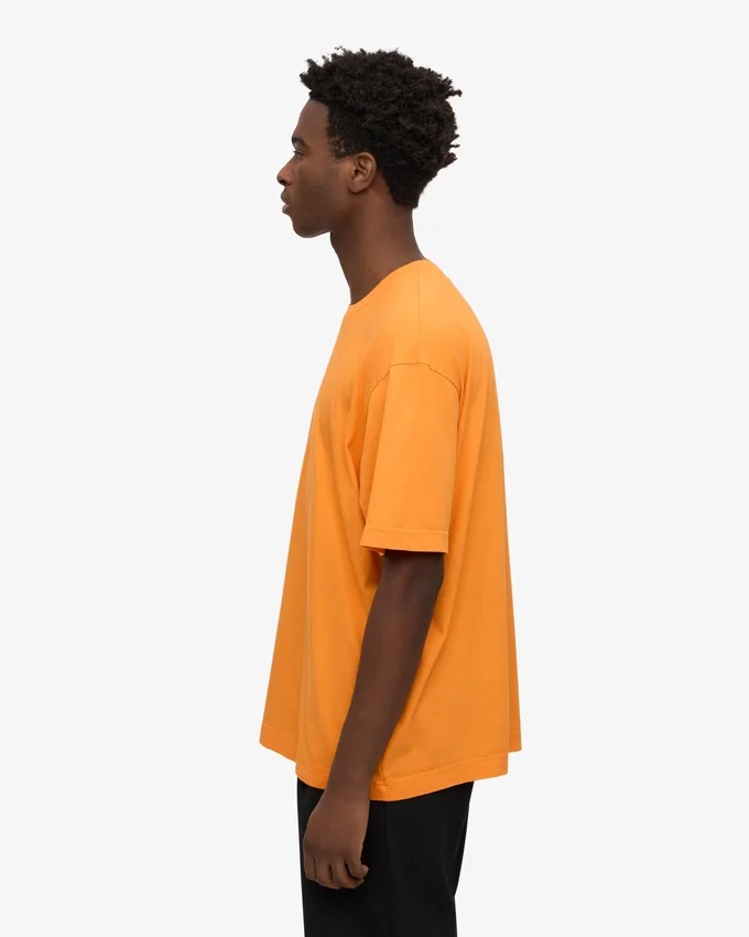 Camiseta orgánica oversize - Naranja soleado